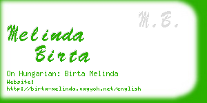 melinda birta business card